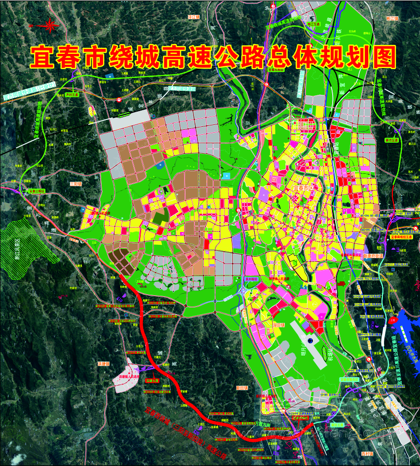 宜春西绕城高速公路是江西省高速公路网规划修编