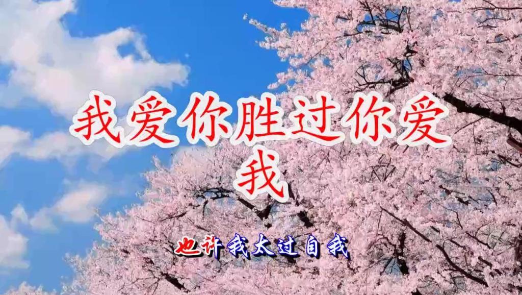 我爱你胜过你爱我