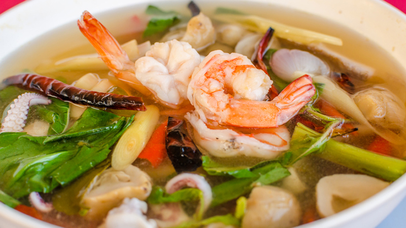 香葱海鲜汤