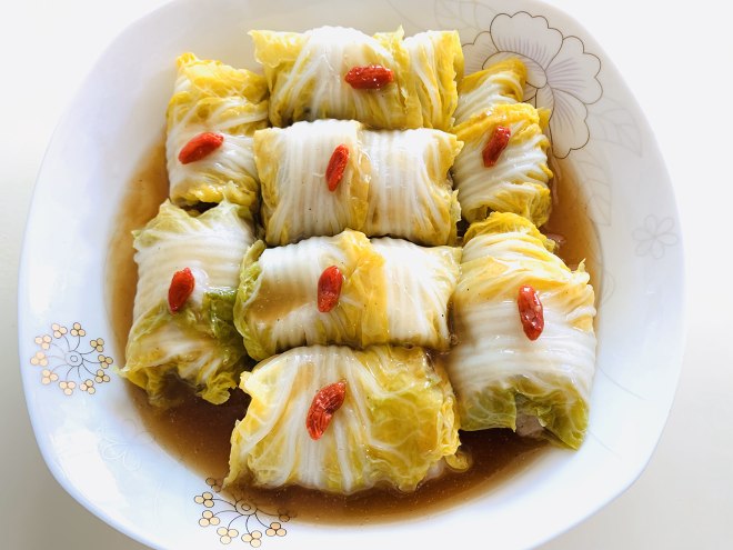 香菇肉馅娃娃菜卷