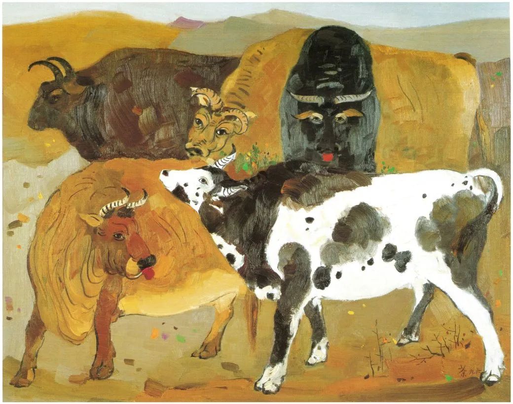 肉質画【牛】油彩画 中国历代画牛名作_凤凰网