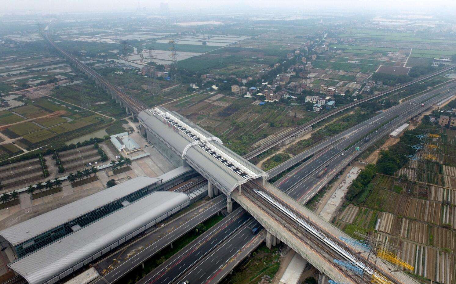 高速铁路(guangzhou-hong kong high-speed railway),简称广深港高铁