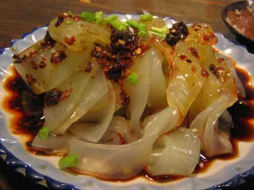 麻酱芥末绿豆粉卷