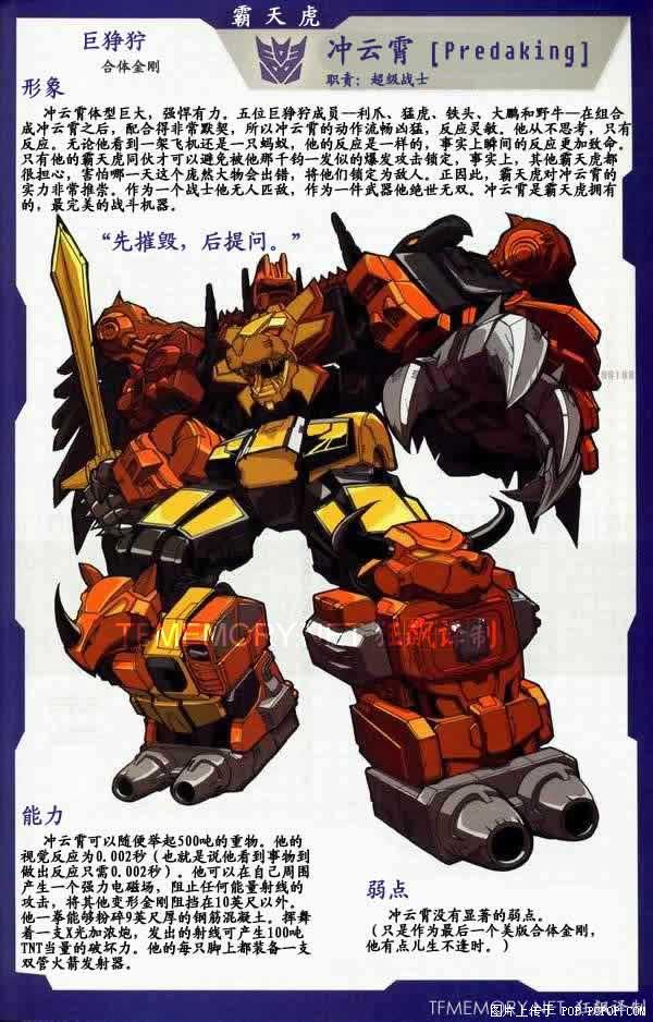 《变形金刚》系列中的一类超级合体战士,多由几个同属一支队伍的变形