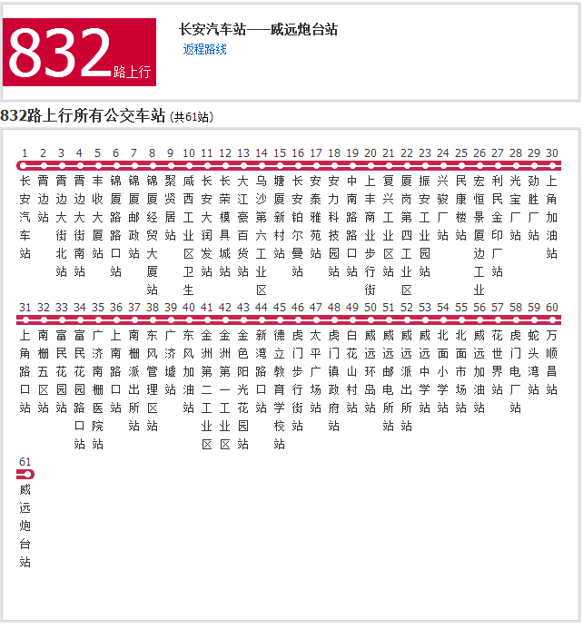 东莞公交832路