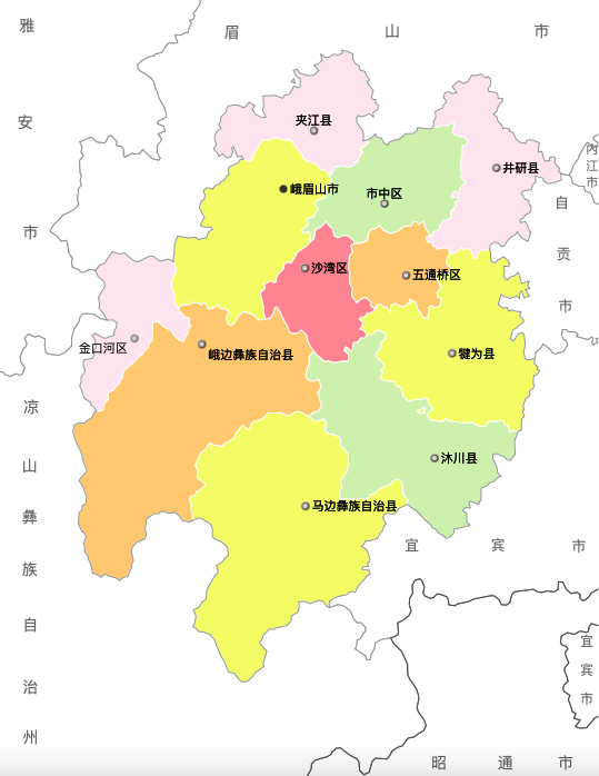 乐山市行政区划