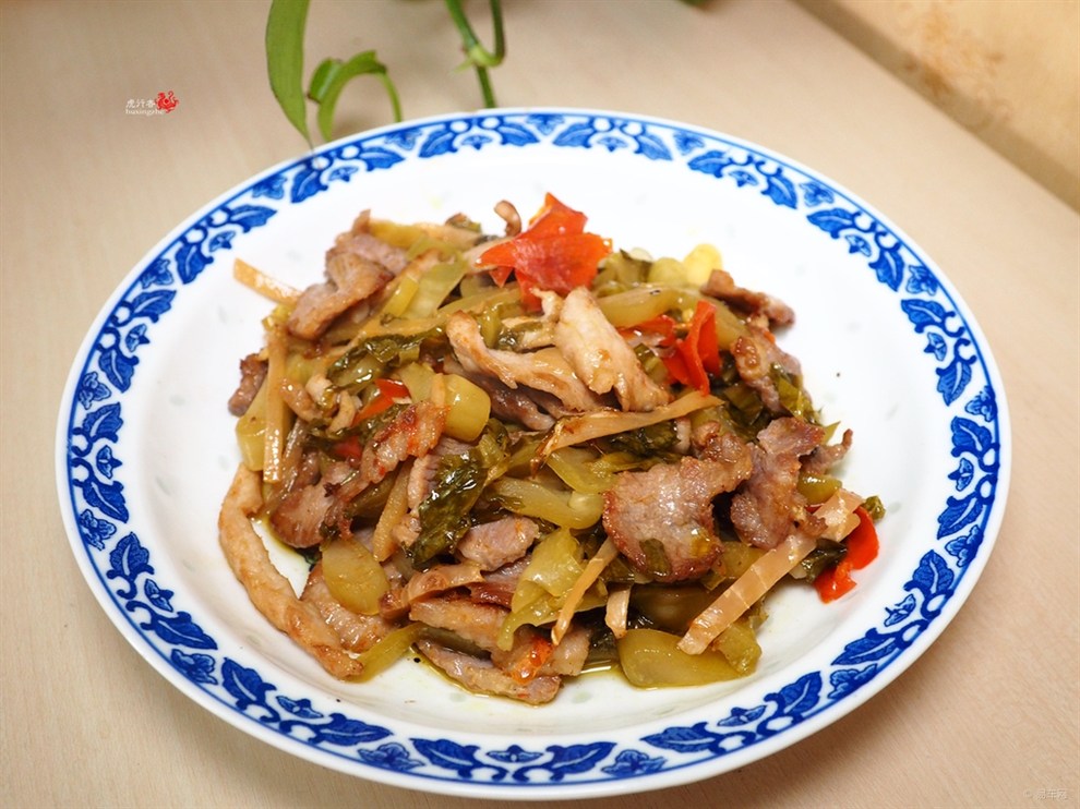 酸菜炒肉片