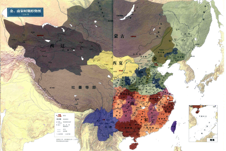 宋嘉定元年（1208年）的疆域