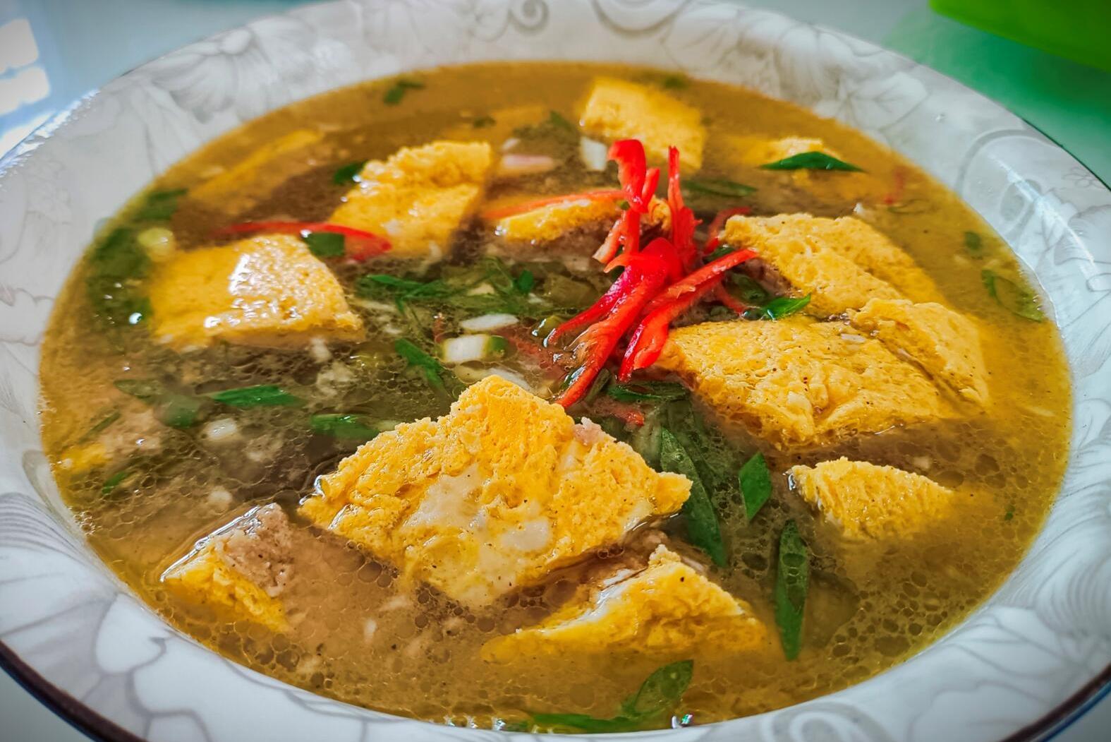 鸡蛋焖子豆角汤