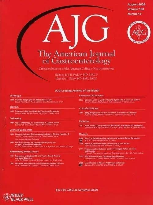 AMERICAN JOURNAL OF GASTROENTEROLOGY_百度百科