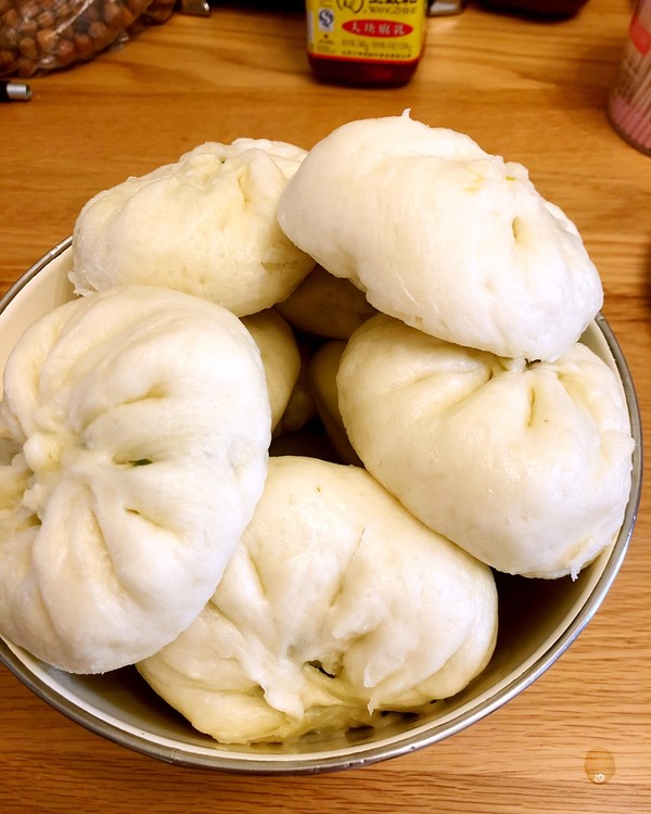 酸菜鸡蛋素馅包子