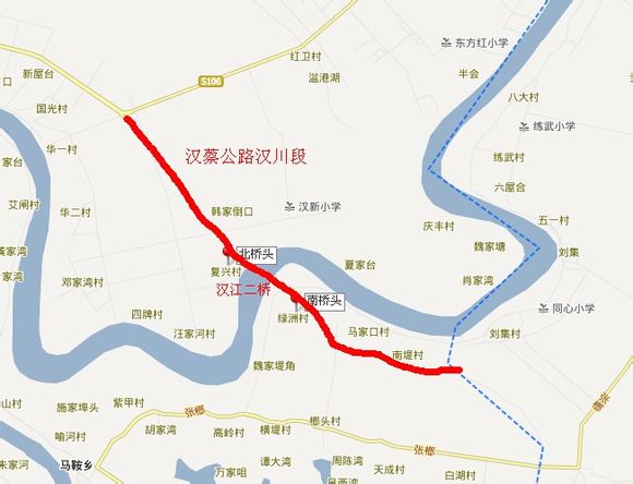 是汉阳,蔡甸至汉川城关公路;琴川大道项目全长约38公里,起点为汉阳