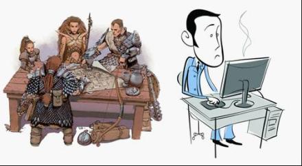 左边的是TRPG，右边的是CRPG