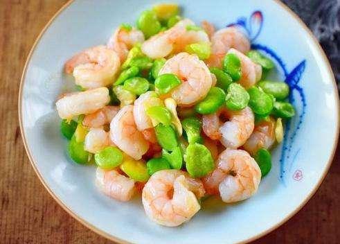 虾仁炒蚕豆