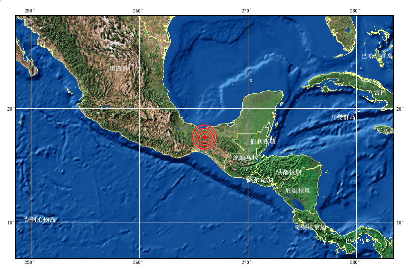 offshore earthquake)于1983年9月19日发震,震中位置在墨西哥城西南约