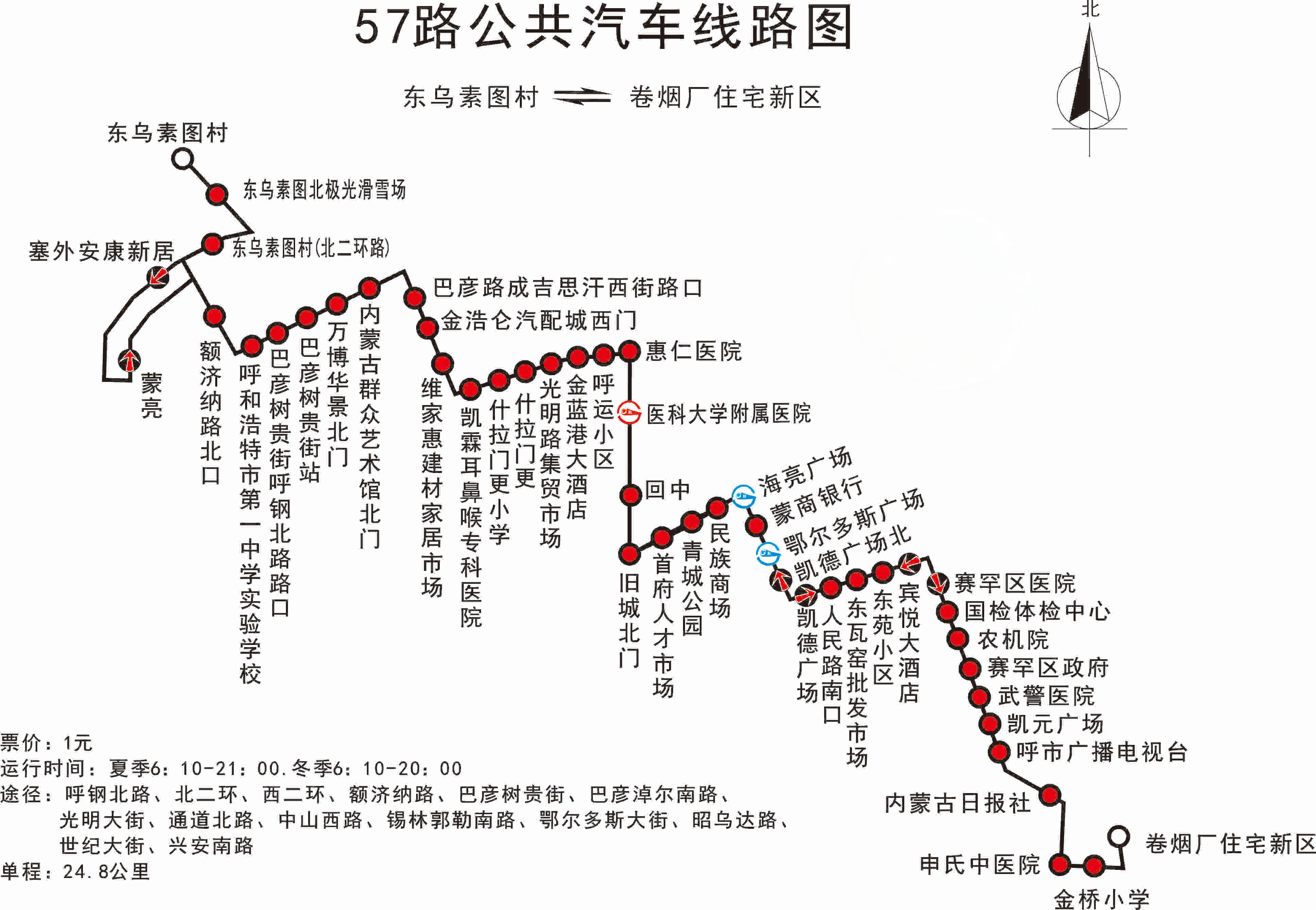 呼和浩特公交57路