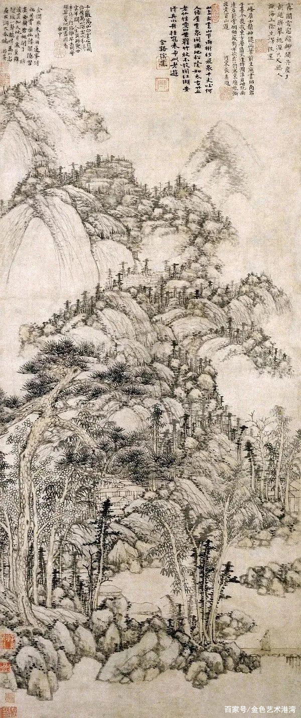 以十三幅醉美山水画欢送今年最后一天_百科TA说