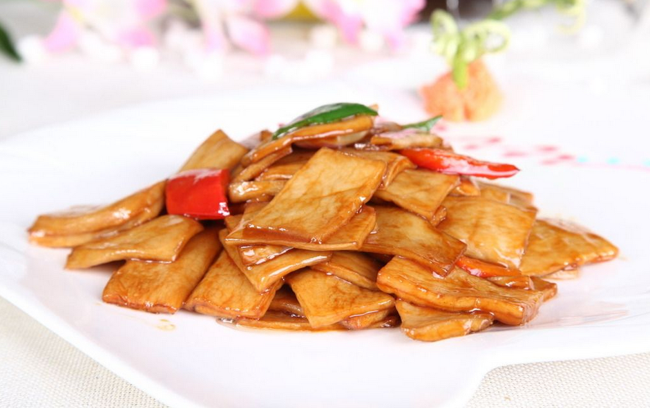 滑炒白灵菇