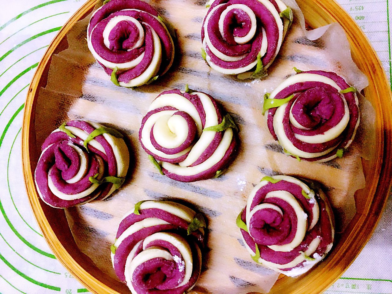 玫瑰花紫薯馒头