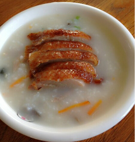 皮蛋烧鸭粥