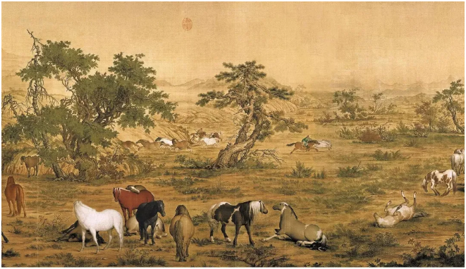 中国十大传世名画之一：郎世宁的《百骏图》_百科TA说