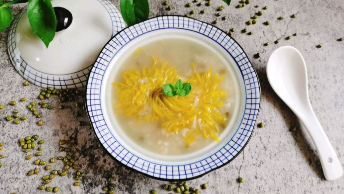 玉米须菊花粥
