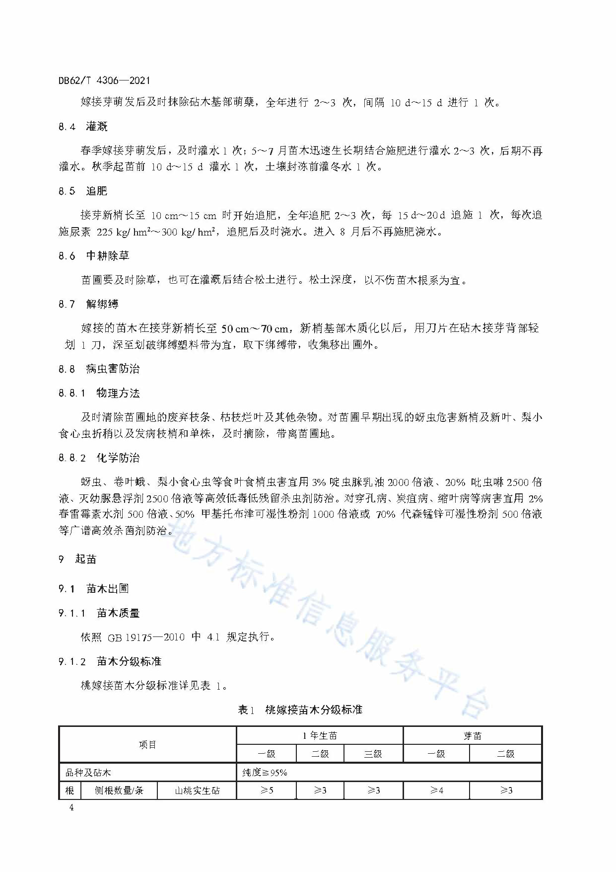  p>《桃苗木繁育技术规程》(db62/t 4306-2021)是2021年5月15日实施的
