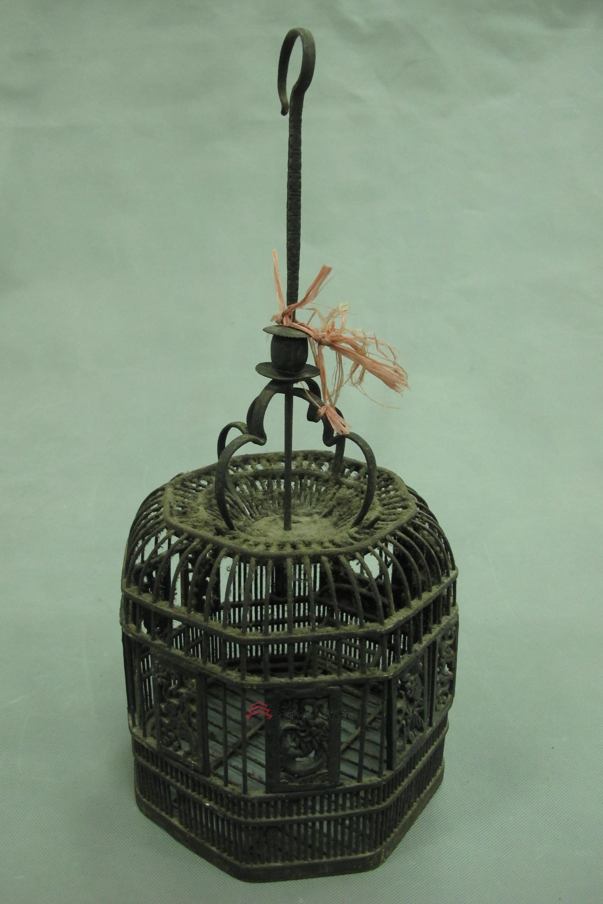 当代从江牛角八角鸟笼