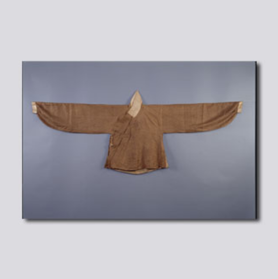 酱色方格纹暗花缎斜襟夹袄