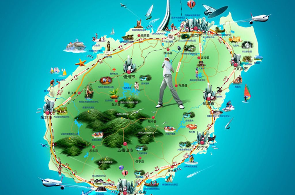 介绍了海南交通路线以及旅游景点所属地理位置,是一本海南旅游图册