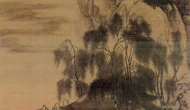 唐寅《落霞孤鹜图》