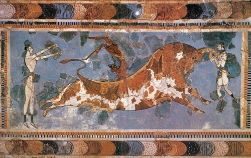  p>戏牛图是佚名创作的壁画. /p>