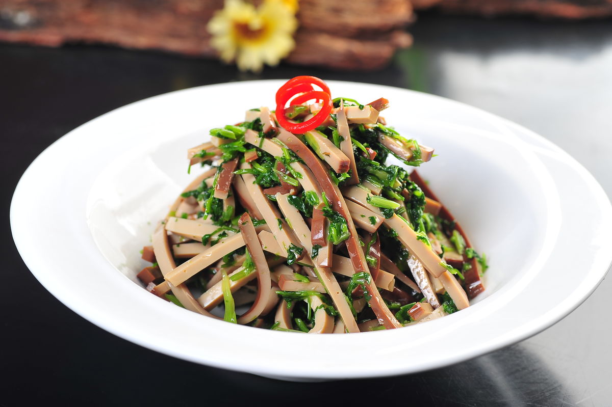 凉拌香菜香干丝