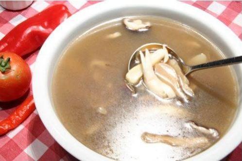 草菇肉末汤