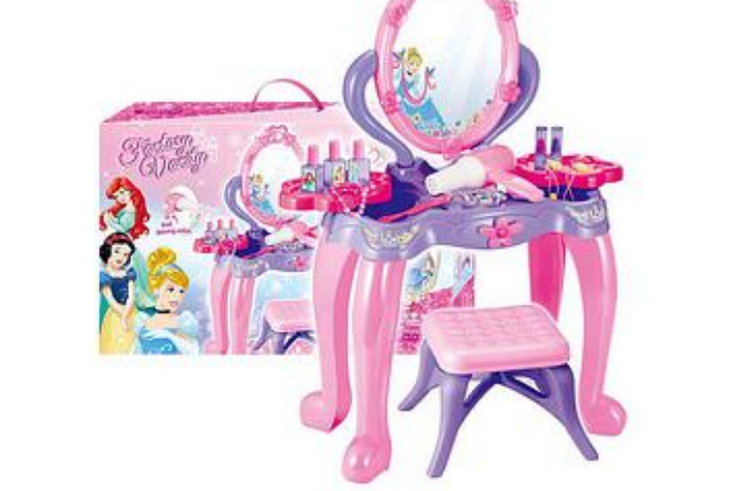 disney 迪士尼公主公主造型梳妆台 ds-2571 女孩儿童化妆台过家家玩具