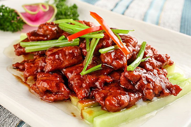 沙茶酱牛肉炒蘑菇