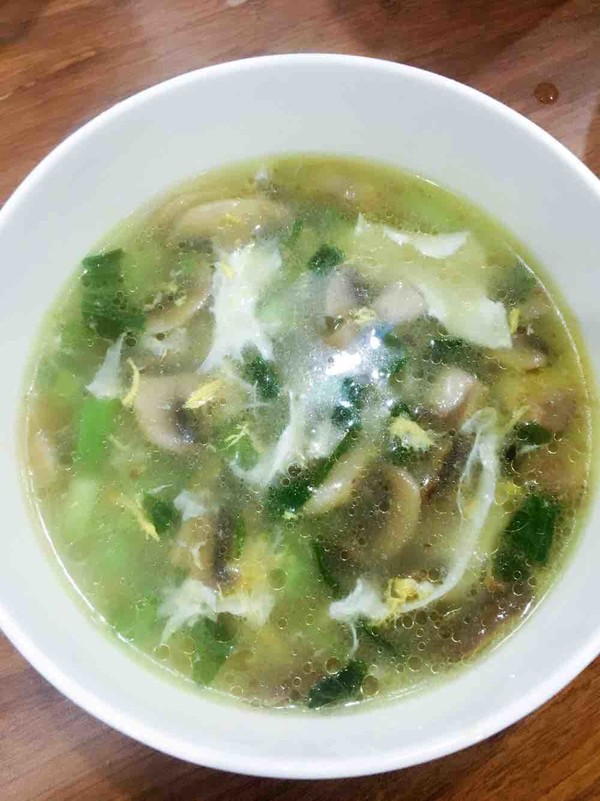 青菜平菇蛋汤