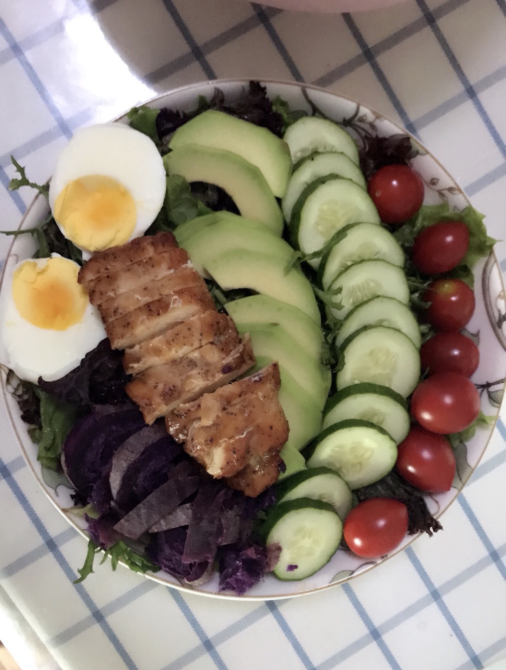 烤鸡胸希腊沙拉
