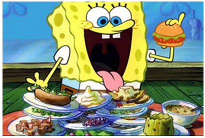 海绵宝宝吃汉堡拼图