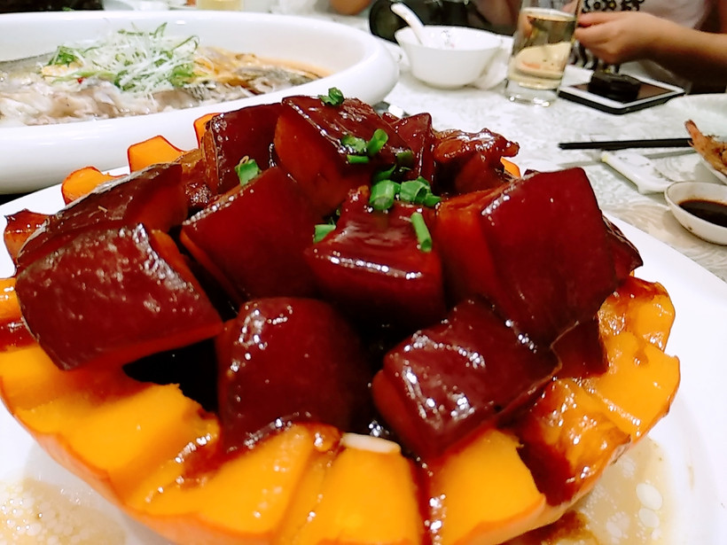 南瓜蒸红烧肉