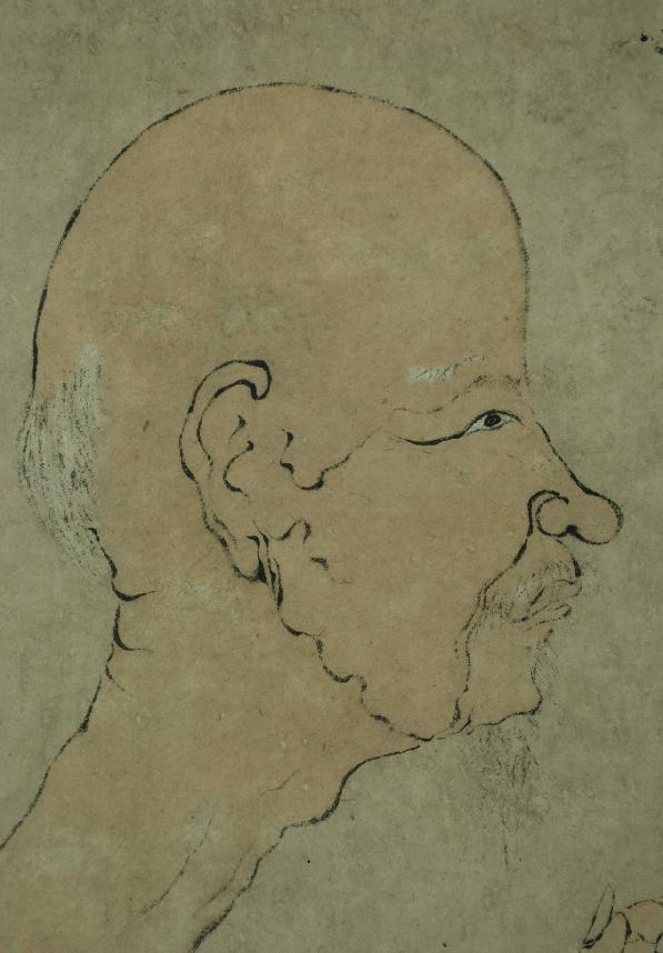 清罗聘丁敬像轴