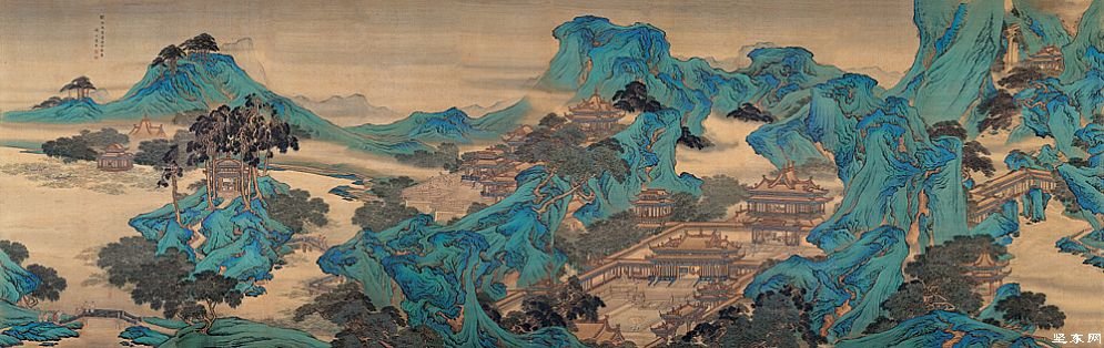 清袁耀九成宫图十二屏