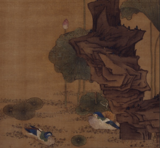 荷花鸳鸯图（明末清初陈洪绶创作绢本设色画）_百度百科