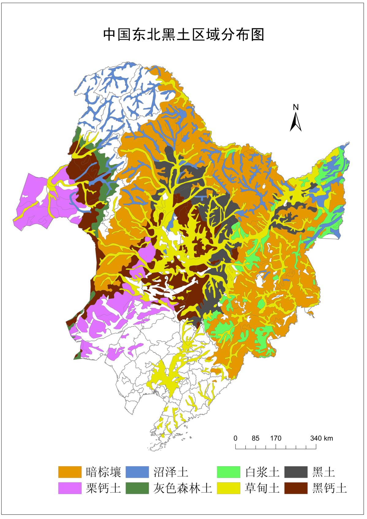 是世界上最肥沃的土壤,有"一两土二两油"的比喻,在我国主要分布在 a