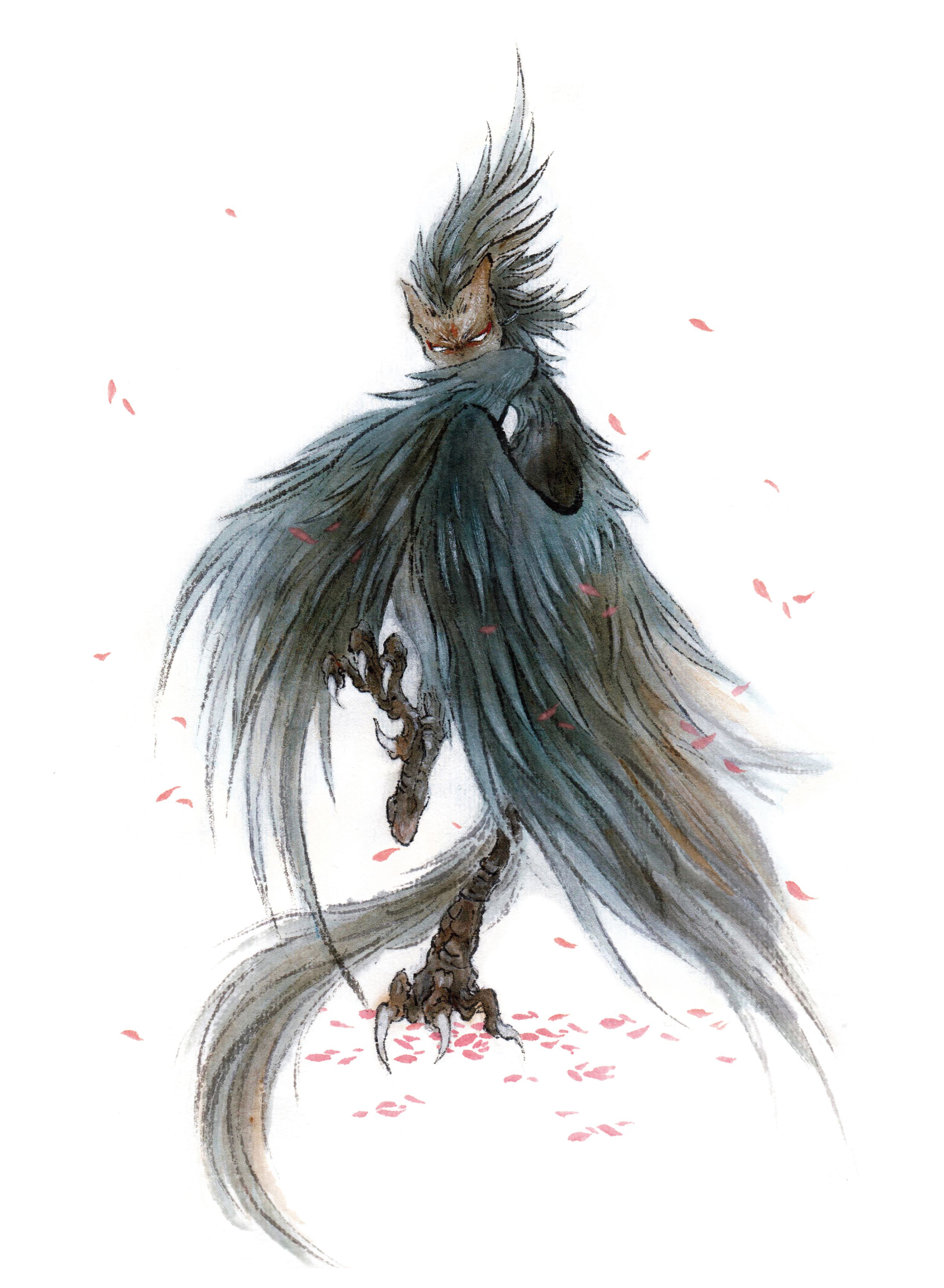  p>人面鸮,中国古代神话中的形象,传说中怪鸟名.