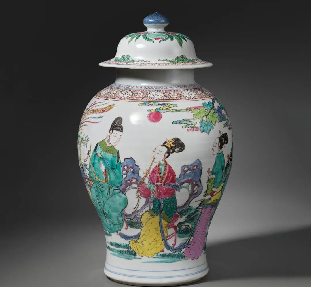 21春拍瓷器专场重点推荐|清雍正粉彩“吹箫引凤”图将军罐_百科TA说