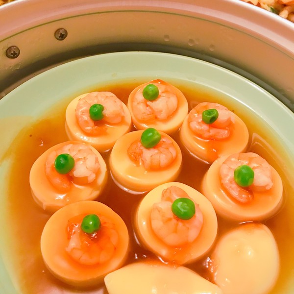 虾仁蒸日本豆腐