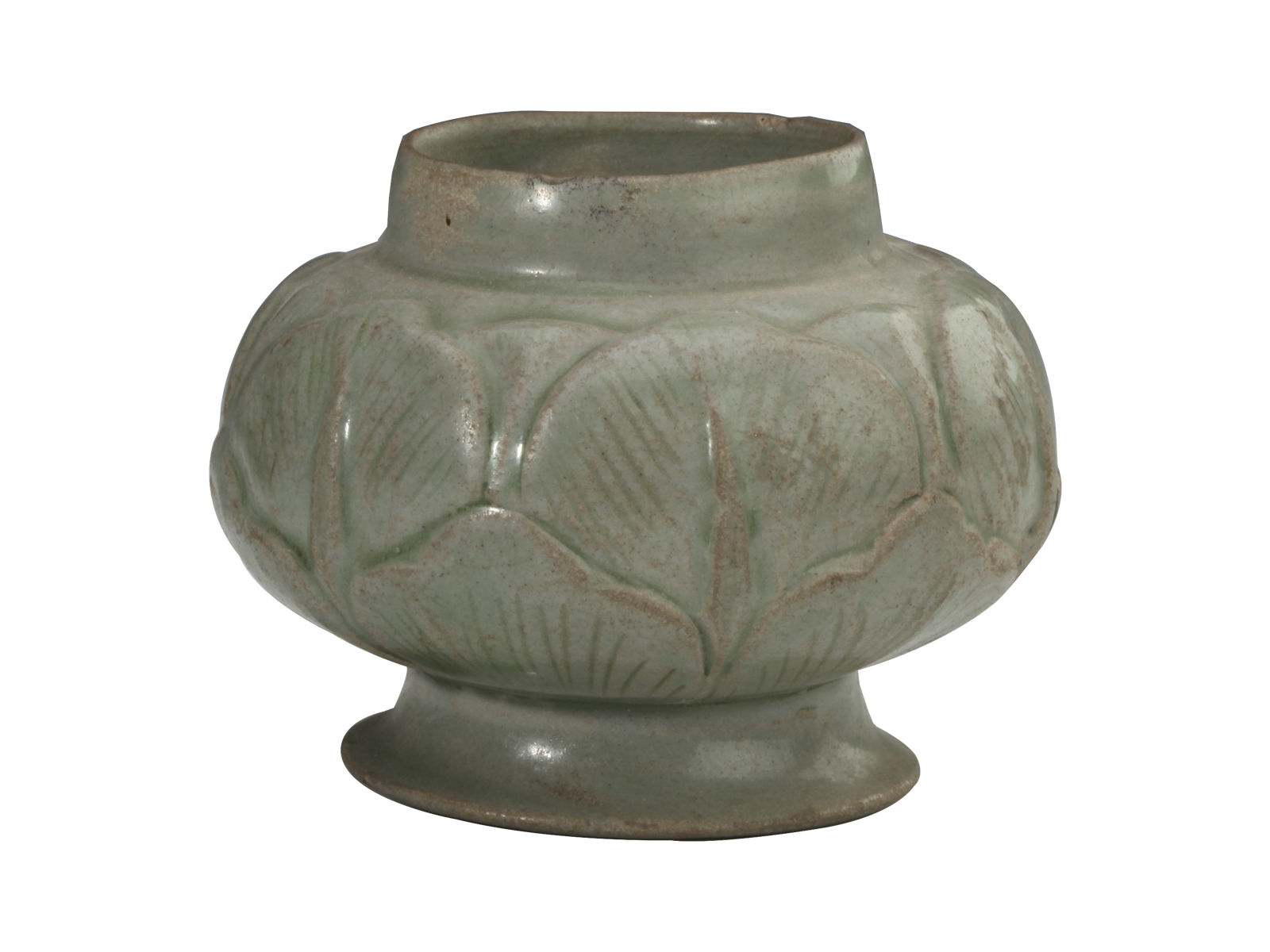 五代越窑蕉叶纹青瓷尊