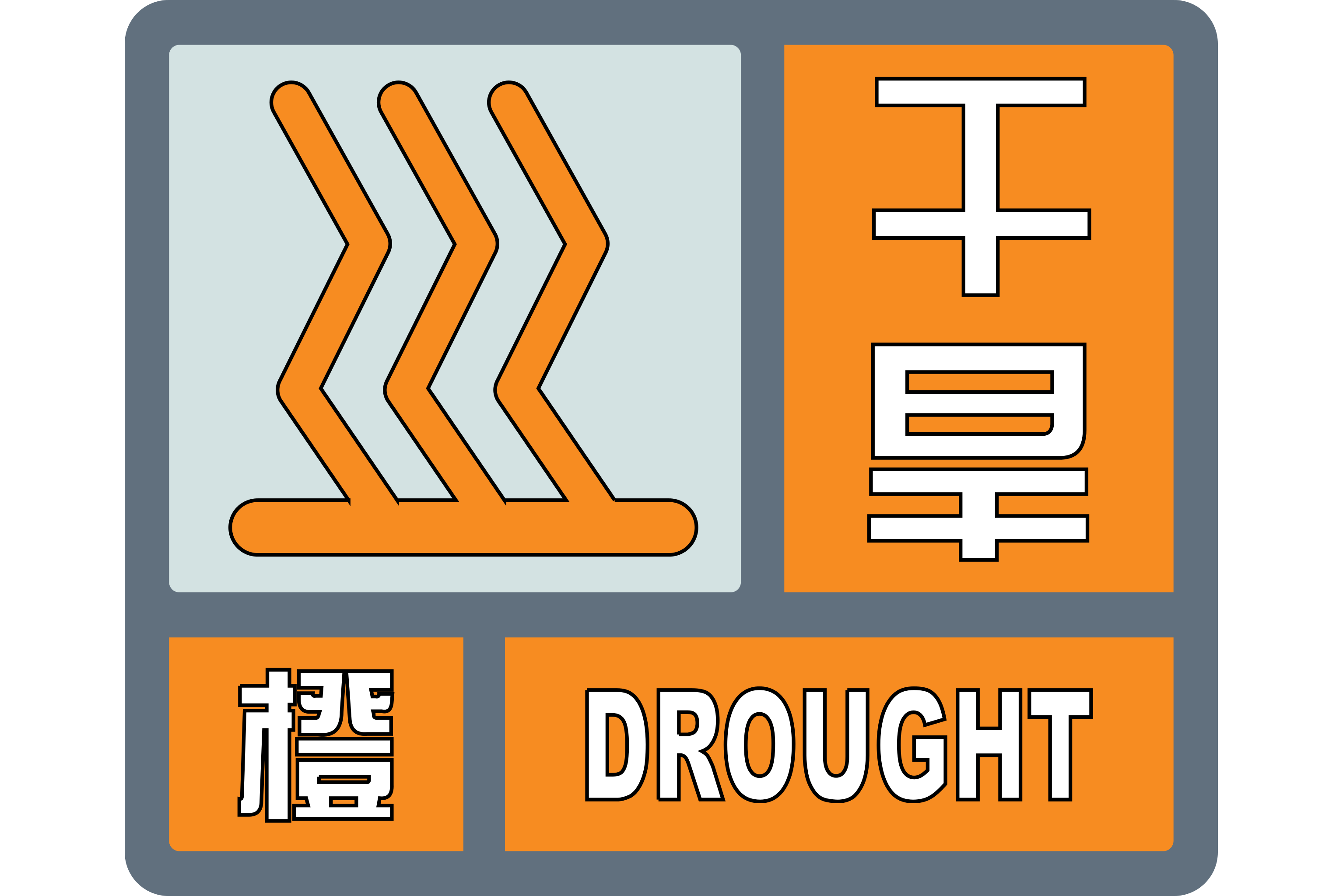 干旱橙色预警信号