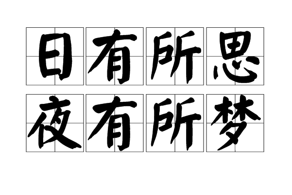 日有所思,夜有所梦